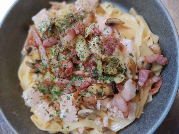 Tagliatelle met zalm